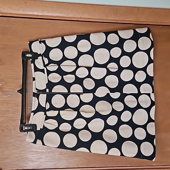 Boden Navy & Ecru Polka Dot Skirt sz 8 - Picture 3 of 5